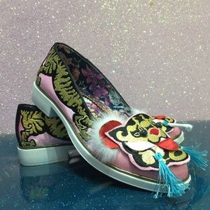 Irregular Choice - Limited Edition “Year of the Dragon” Pink Satin Flats